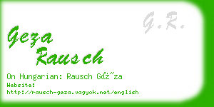 geza rausch business card